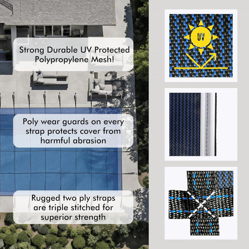 FreeTime Fun 5-Yr 20 x 40  Rect Safety Cover Blue Mesh