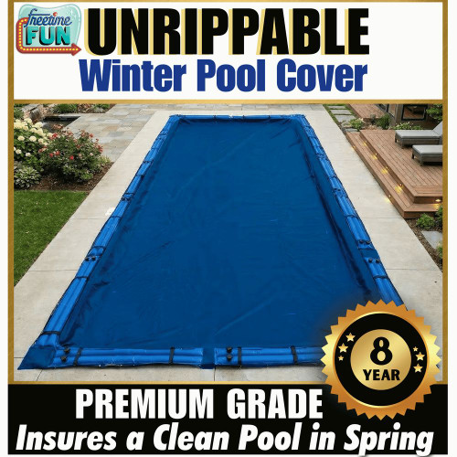 FreeTime Fun 25'x45' In-Ground Rectangle 8-Year Winter Cover Blue