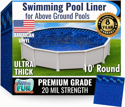 FreeTime Fun AG 10' Rd 52" Deep Multi-Bead Liner Azure Peak