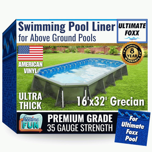 FreeTime Fun OG Ultimate Foxx 16'x32' Grecian 52" Deep Std Bead Liner Azure Peak