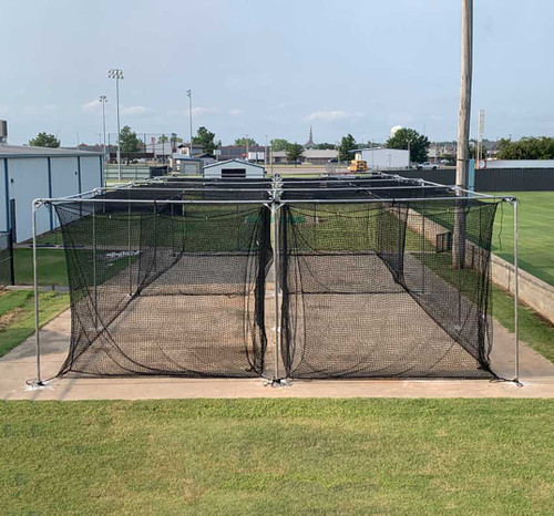 Cimarron Sports 2" Commercial Stand Alone Double Wide Frame in size 55'x31'x12'