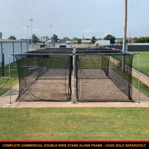 Cimarron Sports 2" Commercial Stand Alone Double Wide Frame in size 55'x31'x12'
