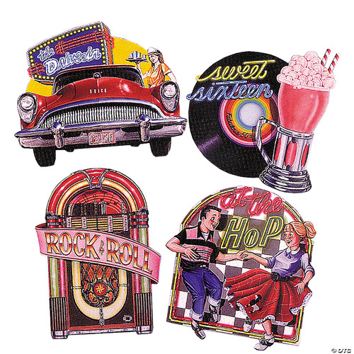 Beistle Packaged Fabulous 50's Cutouts