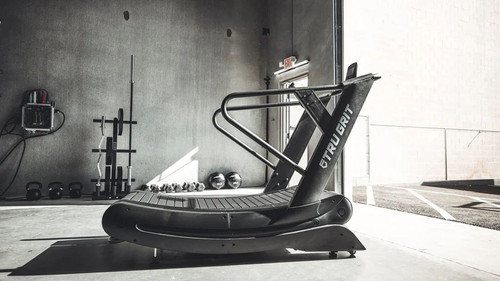 Tru Grit Runner Self-Powered Curved Manual Treadmill with Steel & Aluminum Frame