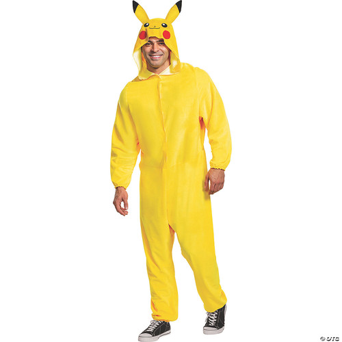 Disguise Pikachu Classic Adult Sized Costume, Yellow, S/M