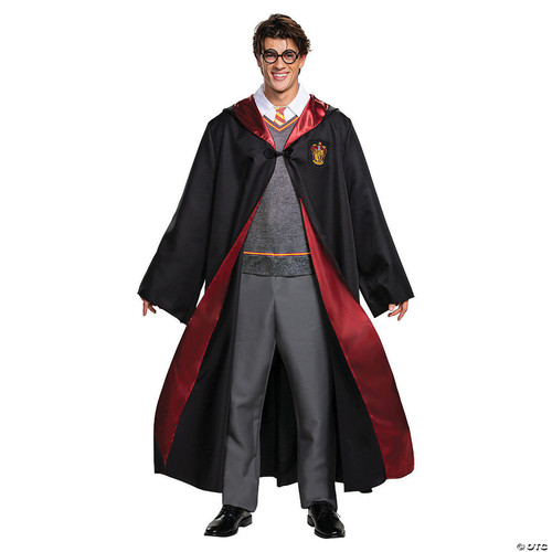 Disguise Men's Harry Potter Deluxe Adult Costume, Black & Red, XL (42-46)