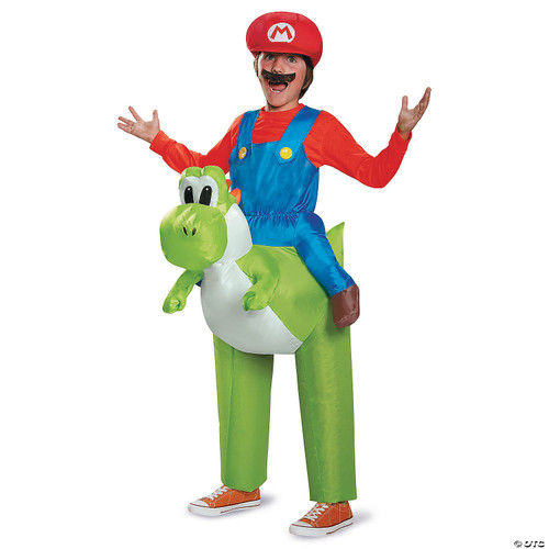 Super Mario Bros. Mario Riding Yoshi Inflatable Costume, Officially Licensed