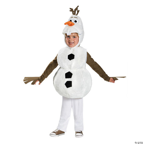 Disguise Baby's Disney Frozen Olaf Deluxe Toddler Costume,White,Toddler XS