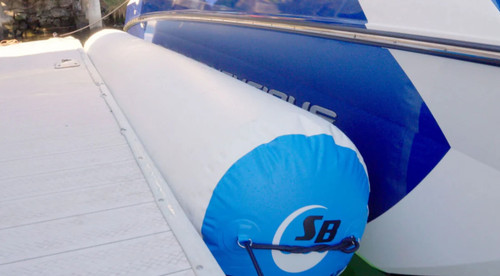 Island Hopper 12' X 2' Inflatable Bull Shark Bumper Fenders, Heavy Duty PVC