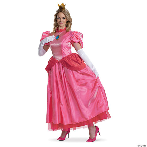Disguise Princess Peach Adult Costume, Official Super Mario Elevated Adult