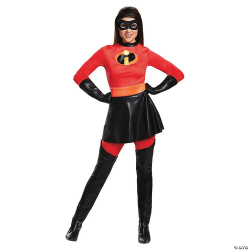 Disguise womens Mrs. Incredible Skirted Deluxe Adult Sized Costumes, Red, Medium
