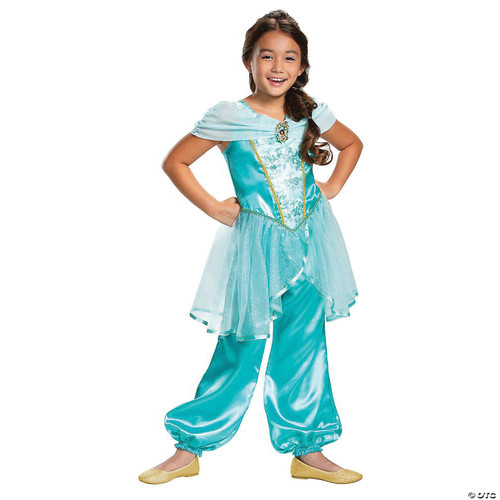Disguise Disney Princess Jasmine Classic Girls' Costume, Teal, Small (4-6x)