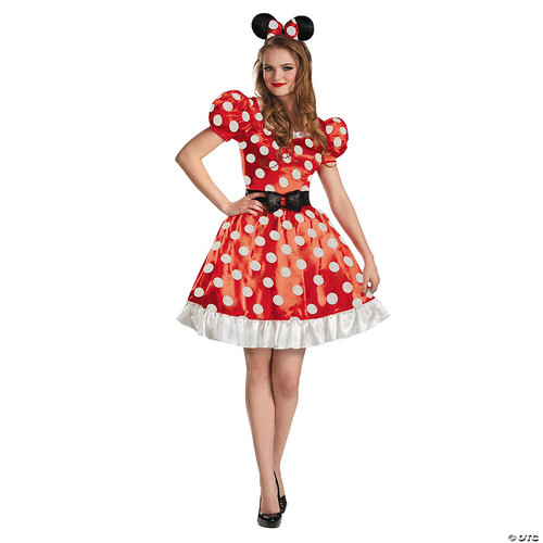Disney Disguise Women's Red Minnie Mouse Classic Costume, Red/Black/White, Large