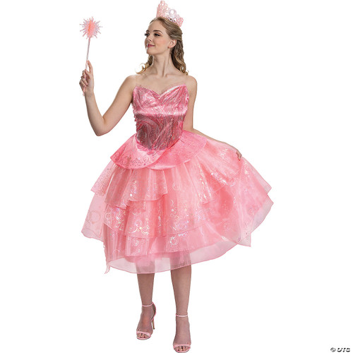 Disguise Wicked Glinda Costume, Deluxe Official Wicked Pink Glinda Dress Costume