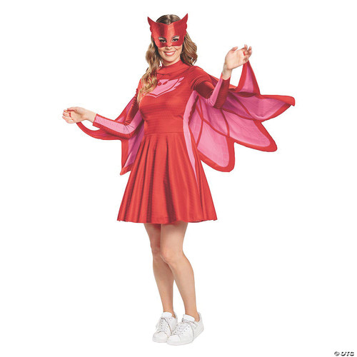 Disguise womens Owlette Classic Adult Sized Costumes, Red, L 12-14 US