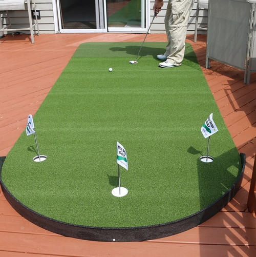 Big Moss Golf Commander 6'X15' Indoor/Outdoor Practice Putting Chipping Green with 3 Cups