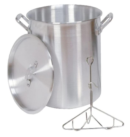 New  King Kooker 30Pk 30 Qt. Aluminum Turkey Pot Rack Lid