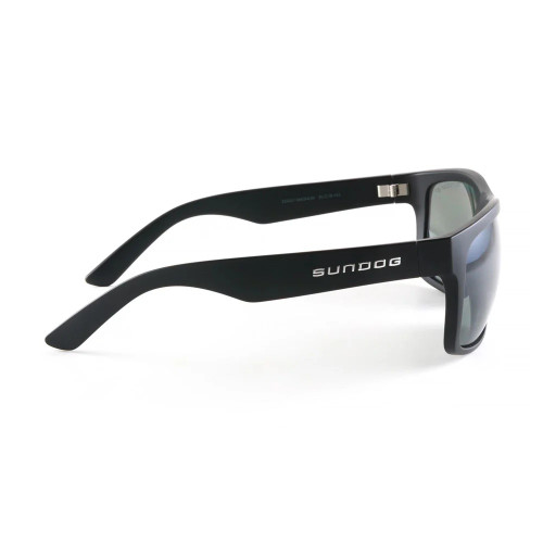 Sundog Magnum Polarized Matte Black Frame w. Grey Flash Mirror Sunglasses