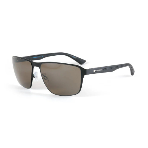 Sundog Back 9 TrueBlue Matte Black Frame Brown Flash Mirror Lens Sunglasses