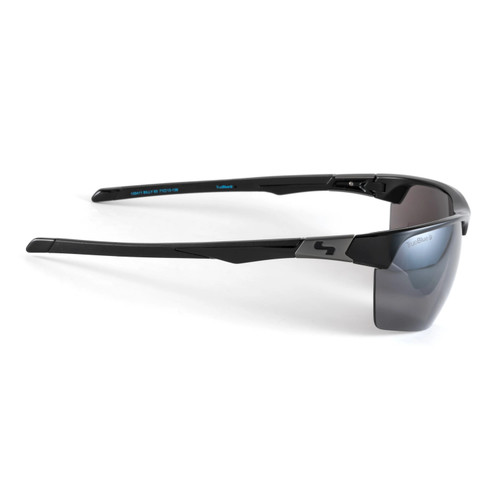 Sundog Billy 83 Shiny Black Frame w. Grey Flash Mirror Lens Sunglasses