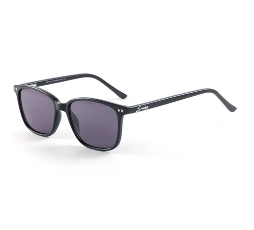 Sundog Panther Shiny Black-Gold Metal Frame w. Grey Flash Mirror Sunglasses