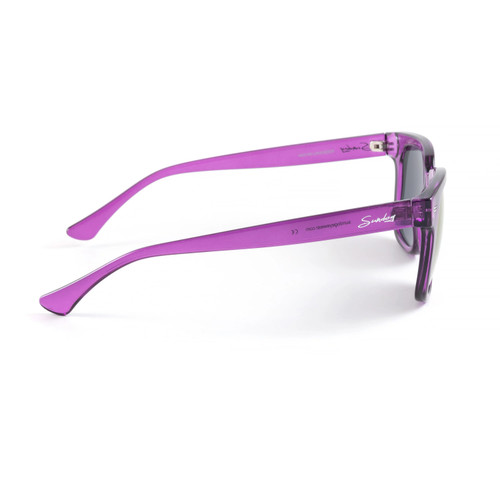 Sundog Lavender Crystal Purple Frame w. Grey Green Mirror Lens Sunglasses