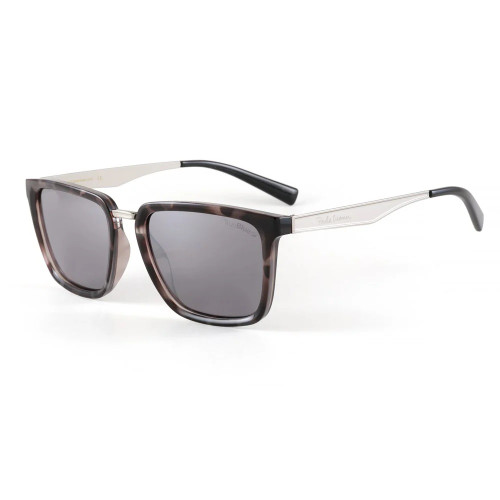 Sundog Hilton TrueBlue Black Demi Frame w. Grey White Mirror Lens Sunglasses
