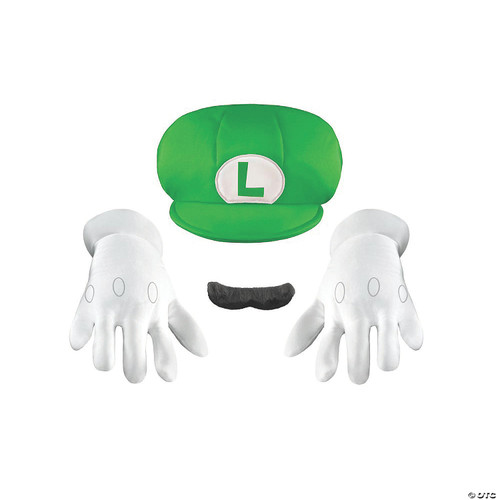 Nintendo Super Mario Brothers Luigi Child Accessory Kit, One Size Child Costume