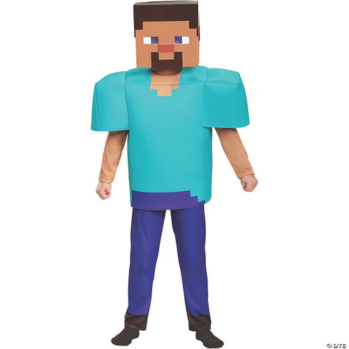 Steve Deluxe Minecraft Costume, Multicolor, Large (10-12)