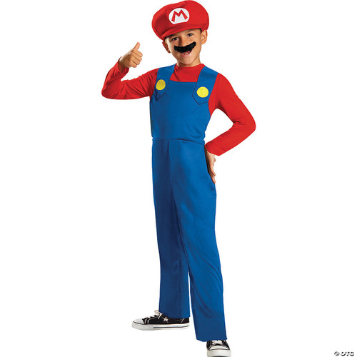 Nintendo Super Mario Brothers Mario Classic Boys Costume, Extra small/3T-4T