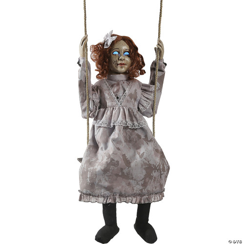Morris Costumes Swinging Decrepit Doll Animate