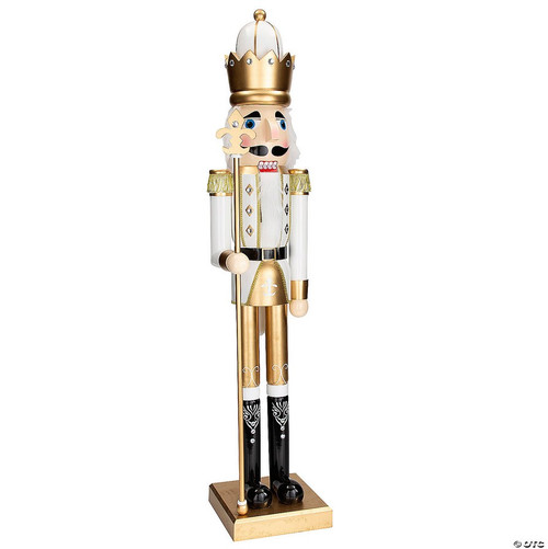 5 Ft. Giant Classic Gold Wood Holiday Nutcracker with Scepter