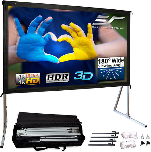 NEW Elite Screens OMS90H2 Yard Master 2 Series 90" 16:9 Outdoor Projector Screen