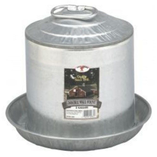 Miller Manufacturing Dbl Wall 8 Gallon Galv Waterer - Miller 9838