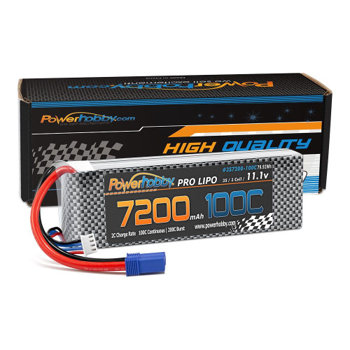 New Power Hobby 3S 11.1V 7200Mah 100C-200C Lipo Battery W/ Ec5 Plug