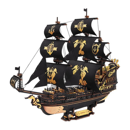 HRP Robotime The Seahorse Barque Sailing Ship Scale Model Vehicle