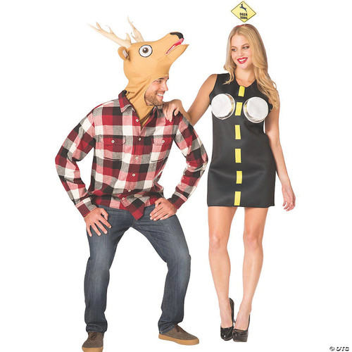 Deer In Headlights Couple Costume - One Size Fits Most