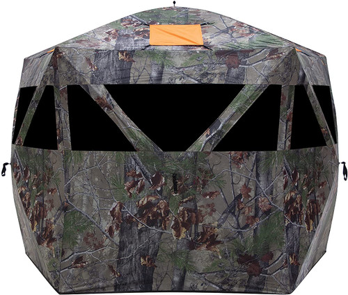 Barronett Blinds Feather Five Hub Hunting 4 Person Pop Up Bloodtrail Backwoods Camo