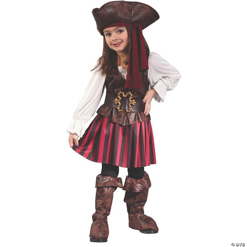 Fun World Costumes Baby Girls Toddler High Seas Buccaneer, Maroon, Large US