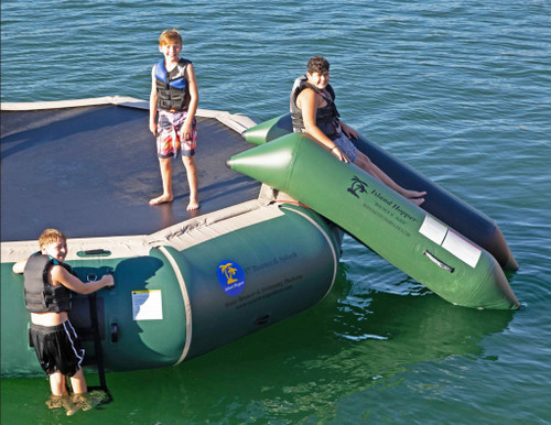 Island Hopper 9' Bounce N Slide Water Trampoline Attachment, Natural Green