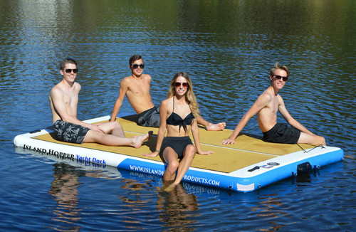 Island Hopper Inflatable 10' X 6' Yacht Extended Swim Platform Dock