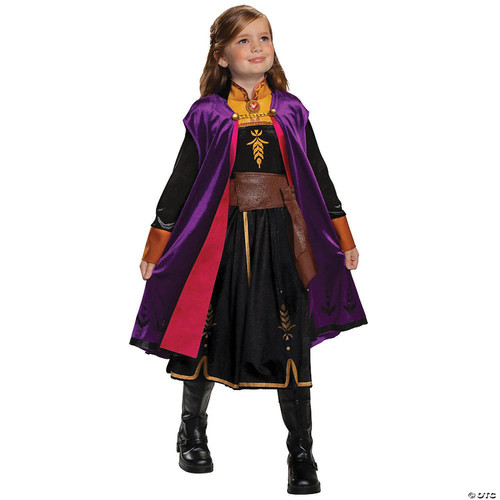 Disney Anna Frozen 2 Deluxe Girls' Halloween Costume, Kids Size Small (4-6x),