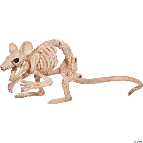 Skeleton Creepy Crouching Mouse Prop