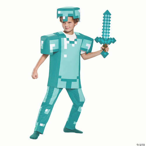 Armor Deluxe Minecraft Costume, Blue, Large (10-12)