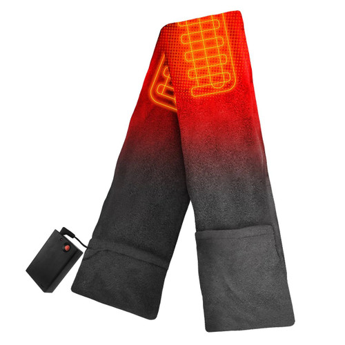 Actionheat Aa Battery Heated Fleece Grey Scarf