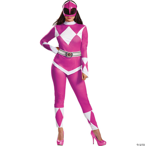 Disguise Women Pink Ranger Adult Sized Costumes, Pink, Small US
