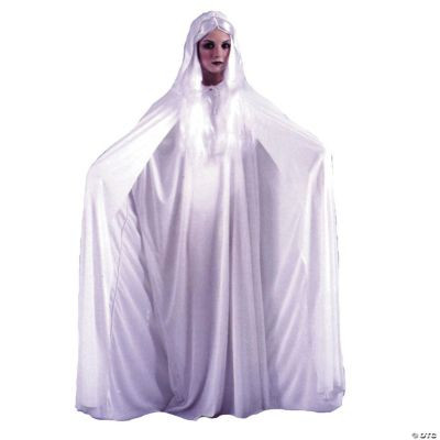 White Hooded Cape Costume - One Size Fits Most