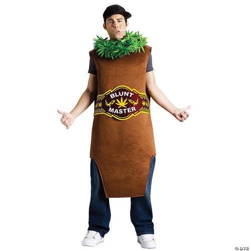 Fun World Men's Blunt Master Adult Costume, brown, STD. Up to 6' / 200 lbs.