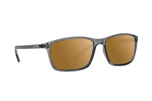 Epoch Murphy Crystal Gray Frame Polarized Champagne Mirror Lens Sunglasses