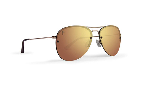 Epoch Eyewear Emerson Rose Gold Frame With Polarized Gold Lens Sunglasses